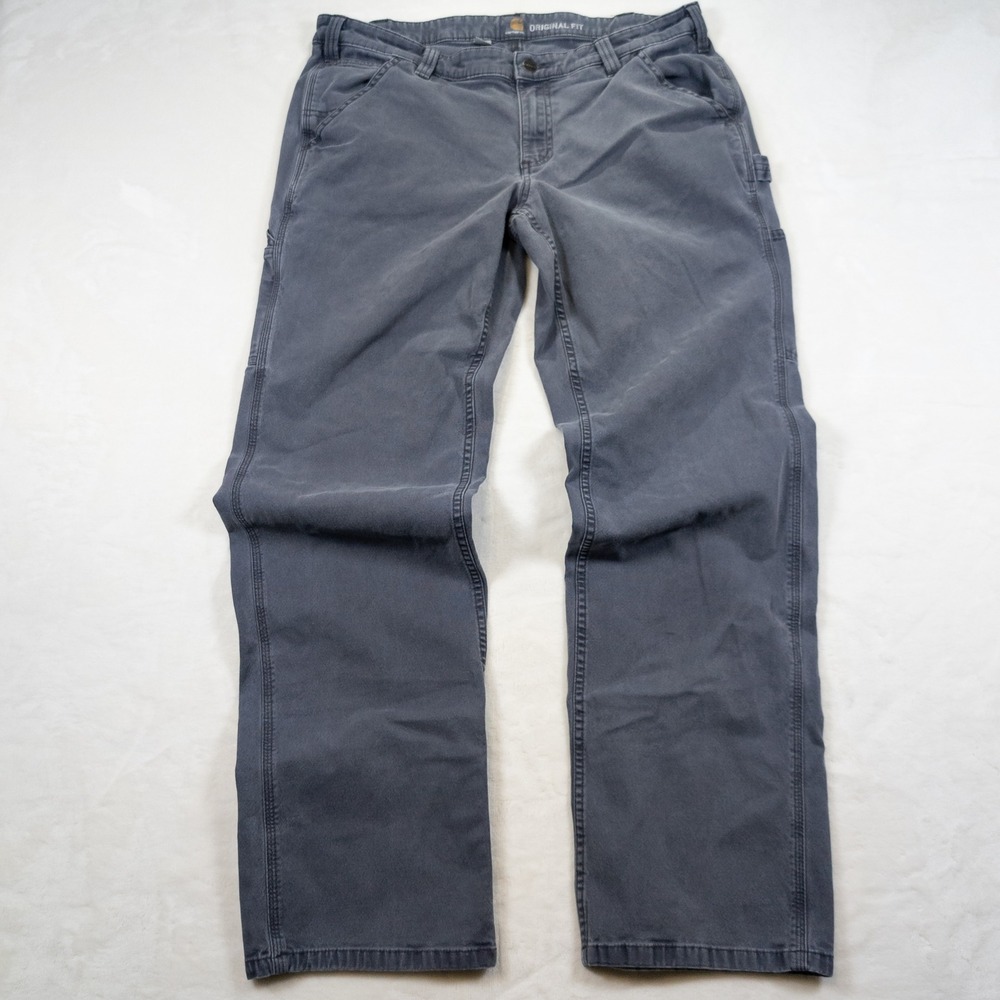 Carhartt Women Original Fit Work Pants Gray Utility Carpenter 14 Tall Plus